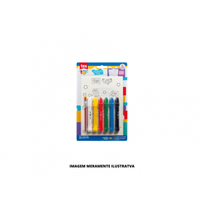 KIT GUACHE - BAZZE - 6 BASTOES TOY MAIS 9 PEÇAS